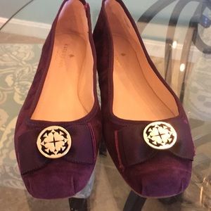NWOT purple/burgundy kate spade ballet flats 8.5